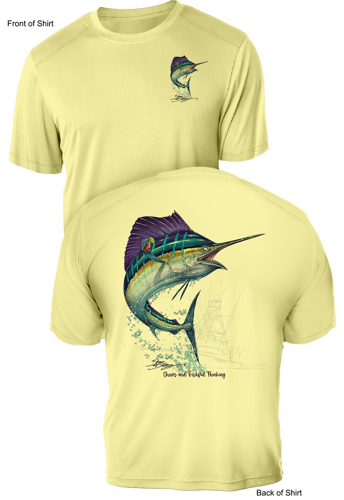 Sailfish Cheers - UV Sun Protection Shirt - 100% Polyester - Short Sleeve UPF 50